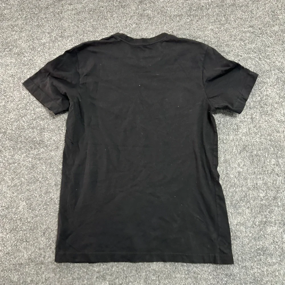 Adidas T-Shirt Mens Size M Black Graphic Box Logo Cotton Short Sleeve Athletic